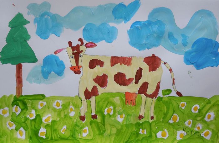 Art Studio PALETTE. Yana Biletska Picture.  Tempera Animals Mix 