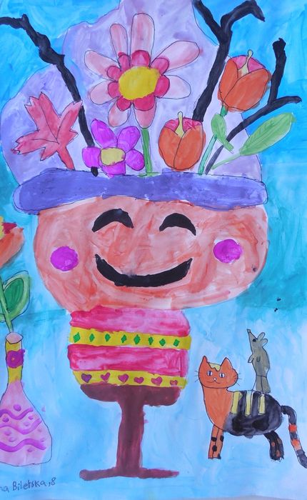 Art Studio PALETTE. Yana Biletska Picture.  Tempera Holidays Halloween 