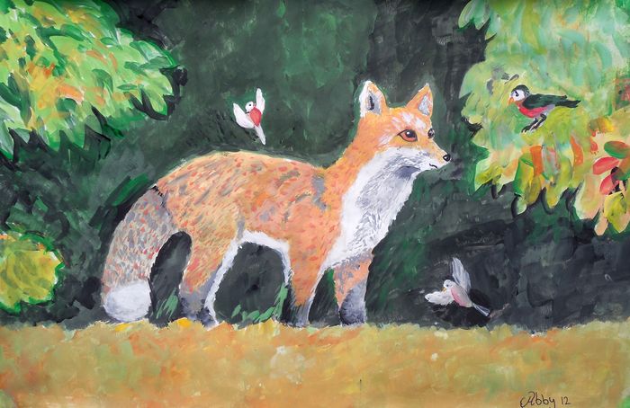 Art Studio PALETTE. Abby Soboleva Picture.  Tempera Animals Mix 