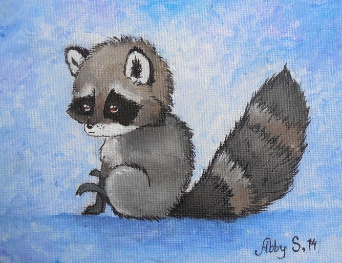 Art Studio PALETTE. Abby Soboleva Picture. Canvas Acrylic Animals Mix 