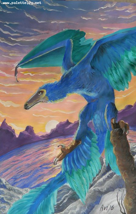 Art Studio PALETTE. Abby Soboleva Picture.  Tempera Fantasy Animals 