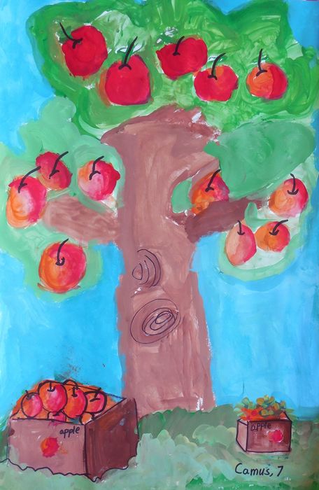 Art Studio PALETTE. Camus Hu Picture.   Landscape Trees 