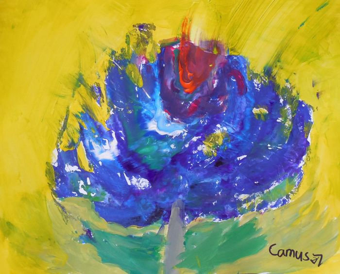 Art Studio PALETTE. Camus Hu Picture.  Tempera Plants Flowers 