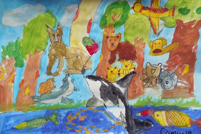 Art Studio PALETTE. Camus Hu Picture.   Animals Mix 