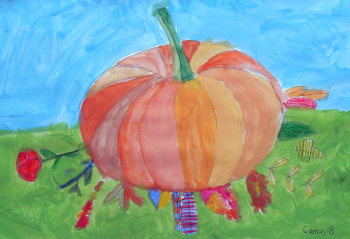 Art Studio PALETTE. Camus Hu Picture.  Tempera Still Life Fruits & Vegi 