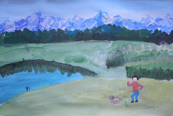 Art Studio PALETTE. Camus Hu Picture.  Tempera People Activities 