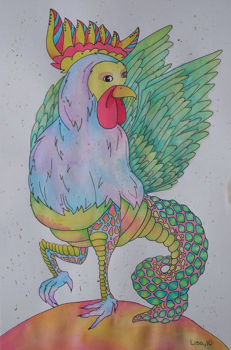 Art Studio PALETTE. Lisa Lei Picture.  Marker, Tempera Holidays New Year 