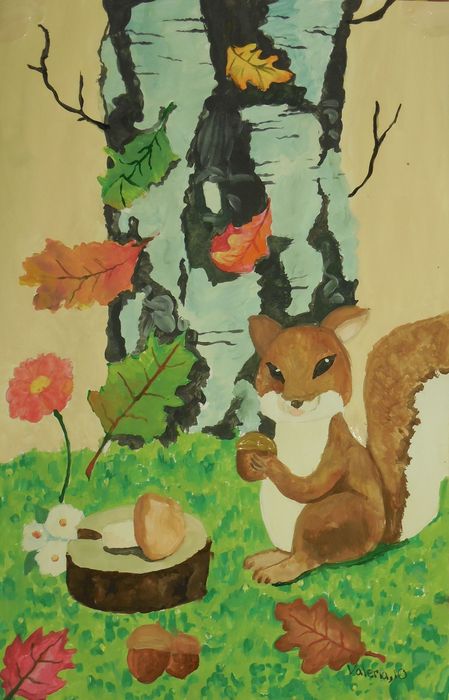 Art Studio PALETTE. Valeria Barbaneagra Picture.  Tempera Animals Mix 