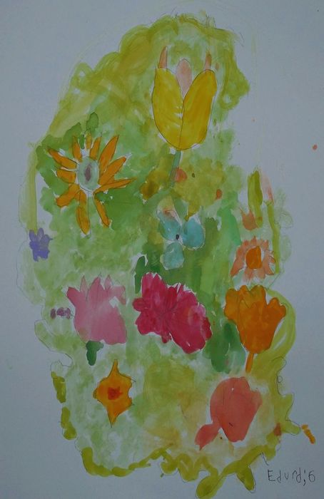 Art Studio PALETTE. Eduard Barba Picture.  Watercolour   