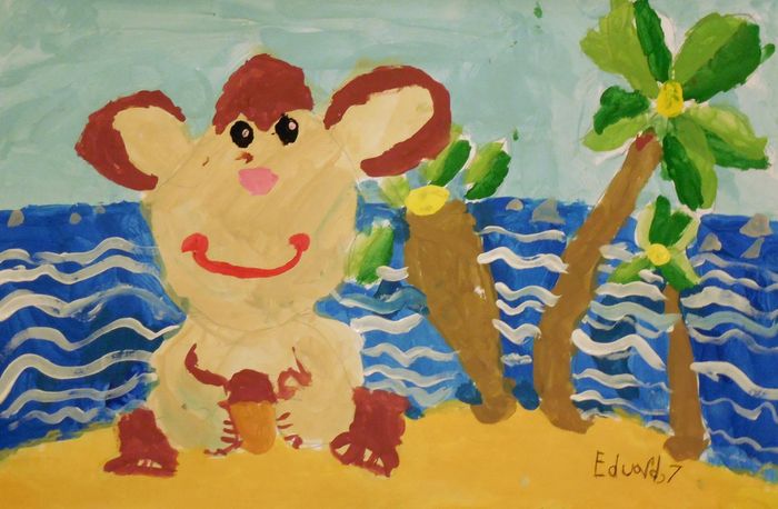 Art Studio PALETTE. Eduard Barba Picture.  Tempera Animals Mix 