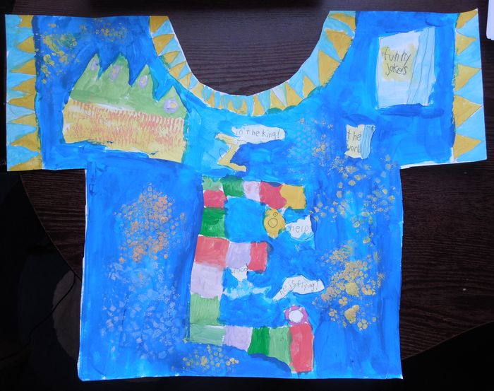 Art Studio PALETTE. Eduard Barba Picture.  Tempera Design Clothes 