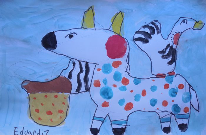 Art Studio PALETTE. Eduard Barba Picture.  Marker, Tempera Dec. Art Toys 