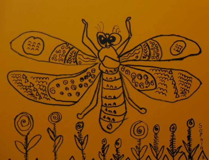 Art Studio PALETTE. Sophia Moore Picture.  Marker Animals Insects 