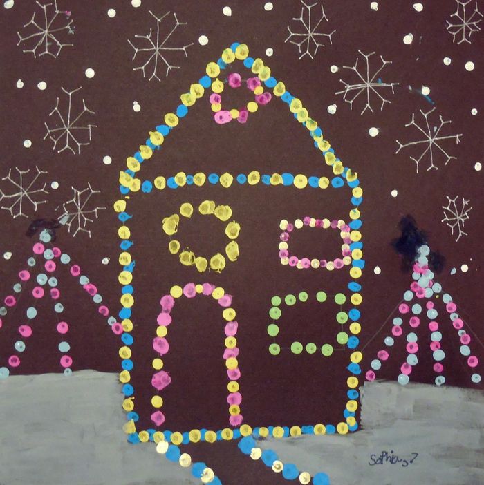 Art Studio PALETTE. Sophia Moore Picture.  Tempera Holidays Christmas 