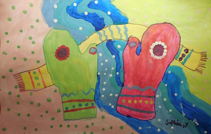 Art Studio PALETTE. Sophia Moore Picture.  Tempera Design Clothes 