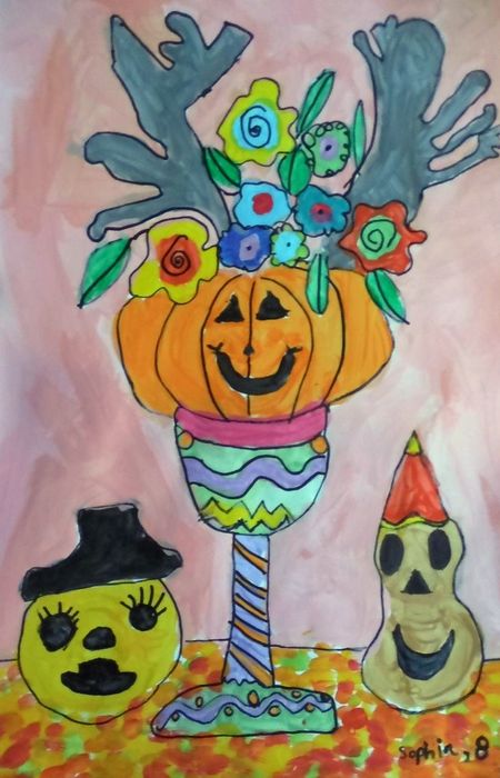 Art Studio PALETTE. Sophia Moore Picture.   Holidays Halloween 