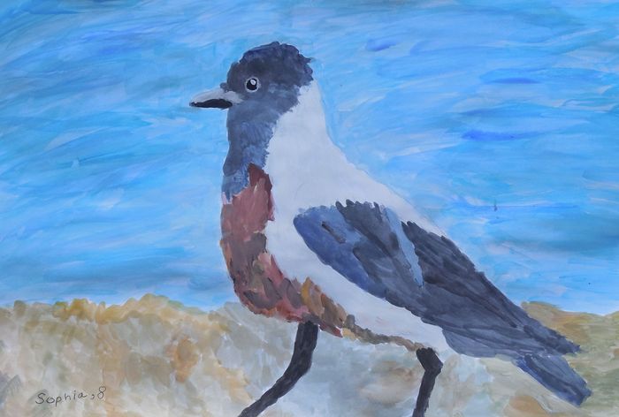 Art Studio PALETTE. Sophia Moore Picture.  Tempera Animals Birds 