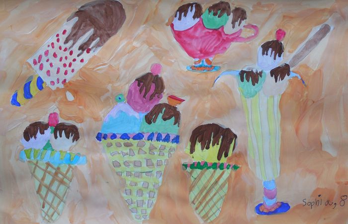 Art Studio PALETTE. Sophia Moore Picture.  Tempera   