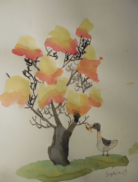 Art Studio PALETTE. Sophia Moore Picture.  Watercolour   