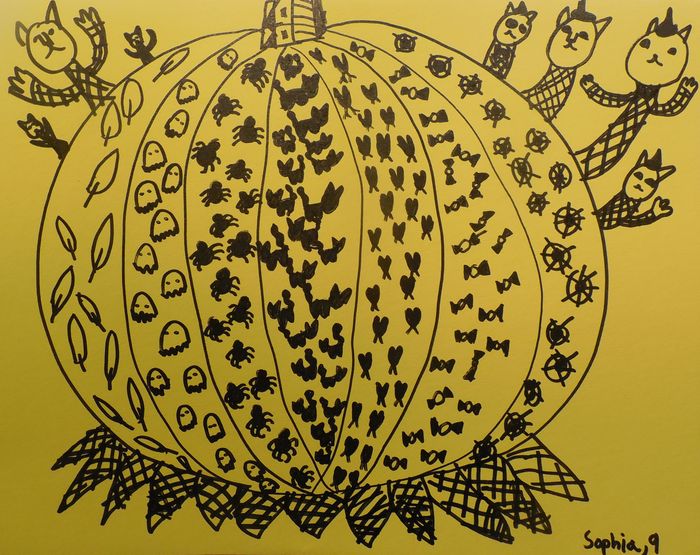 Art Studio PALETTE. Sophia Moore Picture.  Marker Holidays Halloween 