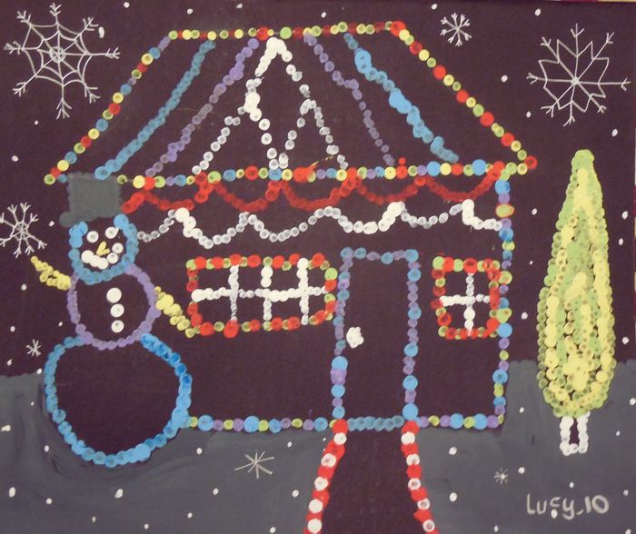 Art Studio PALETTE. Lucy Zhang Picture.  Tempera Holidays Christmas 