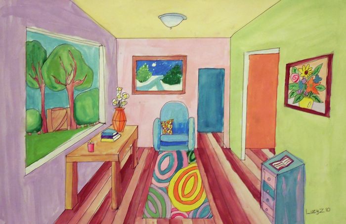 Art Studio PALETTE. Lucy Zhang Picture.  Marker, Tempera Design Interior 