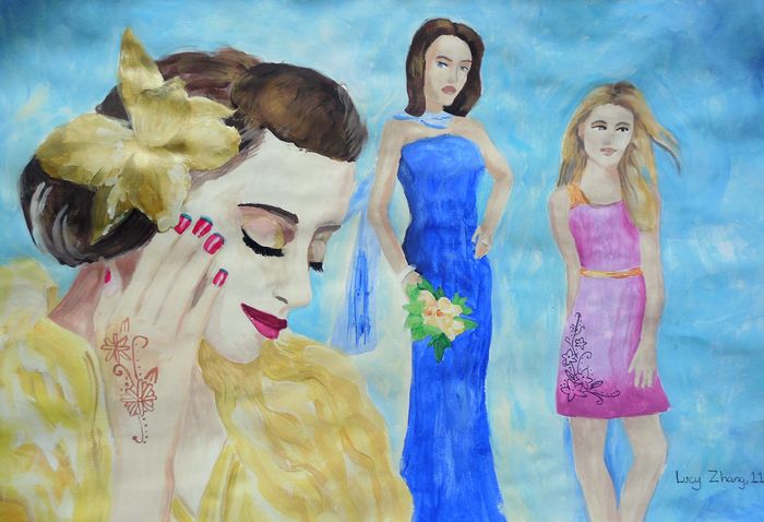 Art Studio PALETTE. Lucy Zhang Picture.  Tempera Design Clothes 