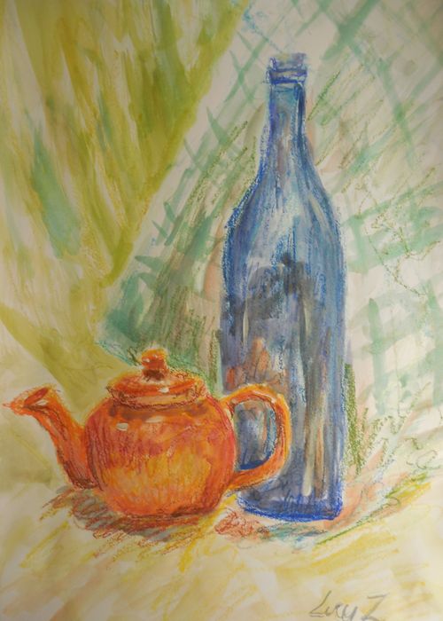 Art Studio PALETTE. Lucy Zhang Picture.  Mixed Media Still Life Still Life 