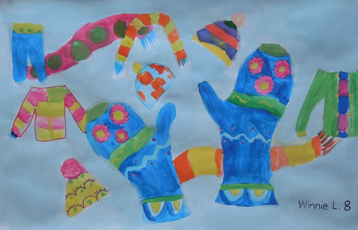 Art Studio PALETTE. Winnie Luan Picture.  Tempera Design Clothes 