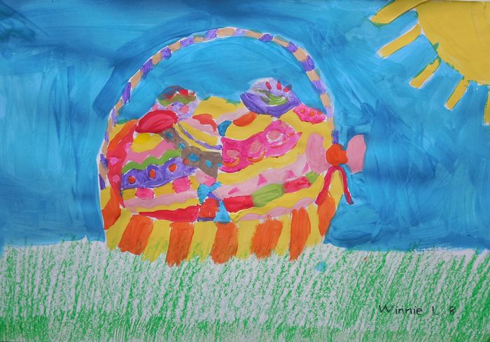 Art Studio PALETTE. Winnie Luan Picture.  Mixed Media Holidays Easter 