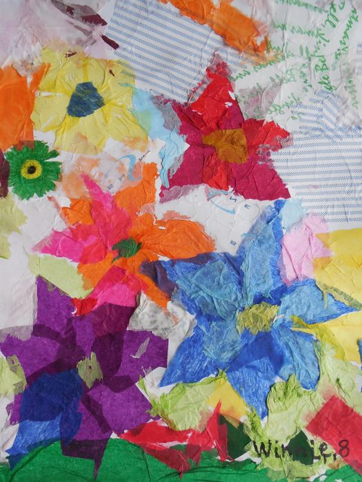 Art Studio PALETTE. Winnie Luan Picture.  Applique Plants Flowers 