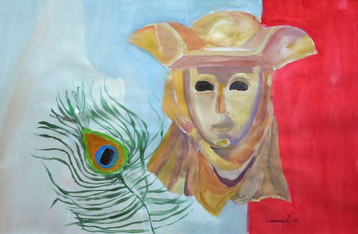 Art Studio PALETTE. Laura Zaviziena Picture.  Tempera Still Life Still Life 