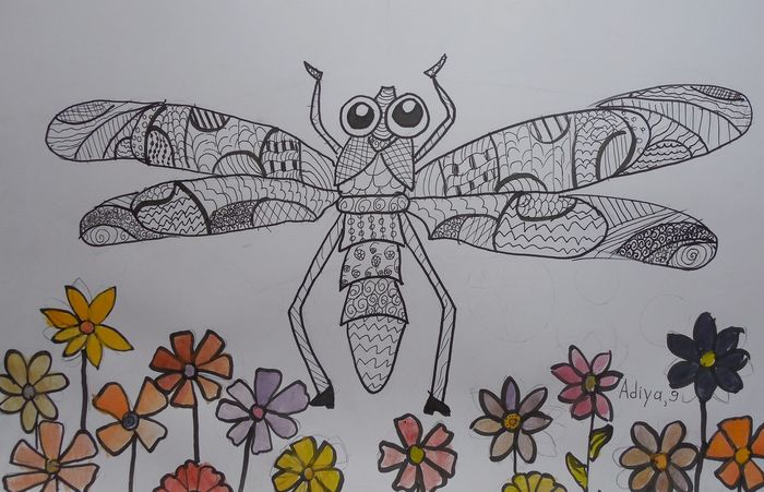 Art Studio PALETTE. Adiya Minassipova Picture.   Animals Butterfly 