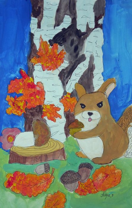 Art Studio PALETTE. Adiya Minassipova Picture.  Tempera Animals Mix 