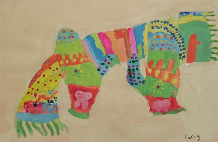 Art Studio PALETTE. Haru Yamanouchi Picture.  Tempera Design Clothes 