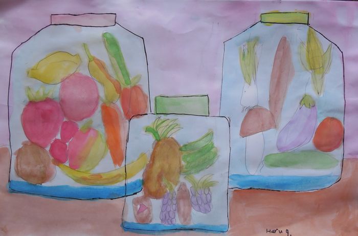 Art Studio PALETTE. Haru Yamanouchi Picture.   Still Life Fruits & Vegi 