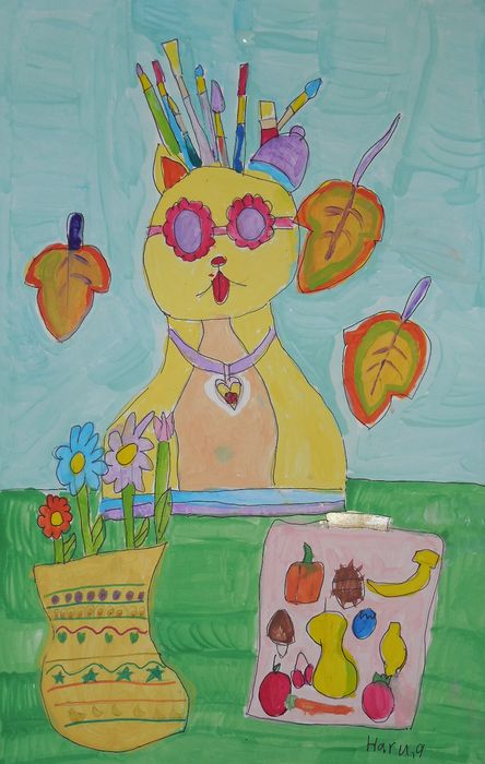 Art Studio PALETTE. Haru Yamanouchi Picture.  Marker, Tempera Still Life Still Life 