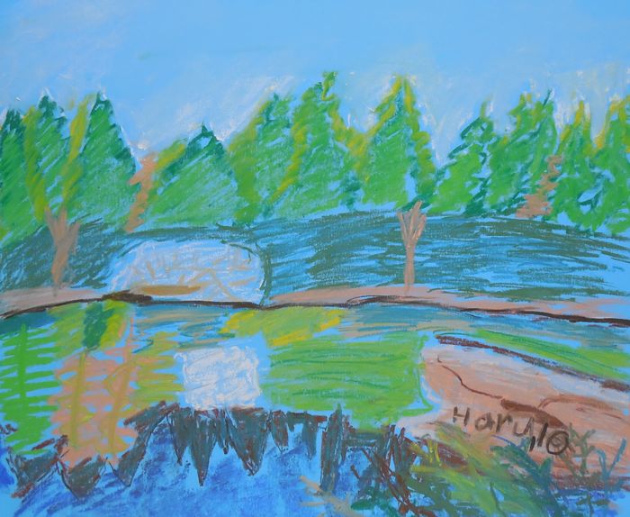 Art Studio PALETTE. Haru Yamanouchi Picture.  Pastel Landscape Nature 