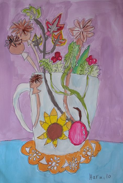 Art Studio PALETTE. Haru Yamanouchi Picture.  Watercolour, Ink Still Life Still Life 