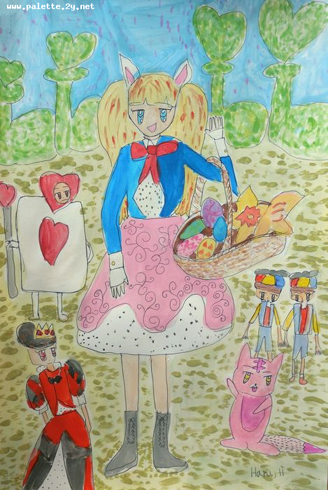 Art Studio PALETTE. Haru Yamanouchi Picture.  Marker, Tempera Holidays Easter 