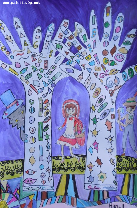 Art Studio PALETTE. Haru Yamanouchi Picture.  Marker, Tempera Fantasy Fairy Tail 