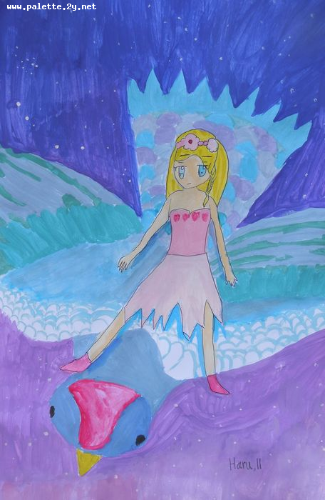 Art Studio PALETTE. Haru Yamanouchi Picture.  Marker, Tempera Fantasy Fairy Tail 