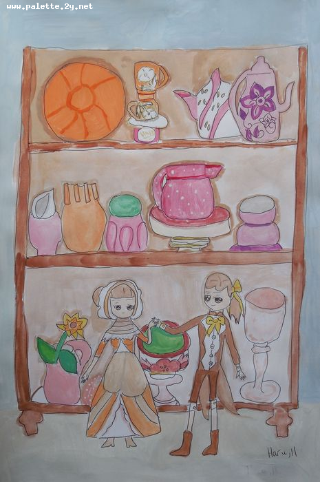 Art Studio PALETTE. Haru Yamanouchi Picture.  Marker, Tempera Design Furniture 