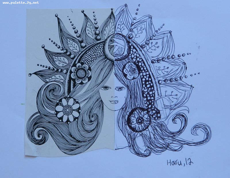 Art Studio PALETTE. Haru Yamanouchi Picture.  Ink   