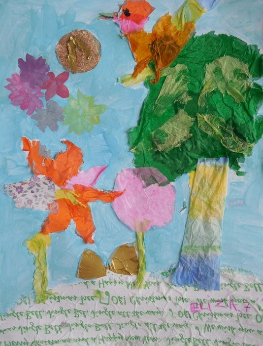 Art Studio PALETTE. Elizabeth Enilenis Picture.  Applique Landscape Nature 