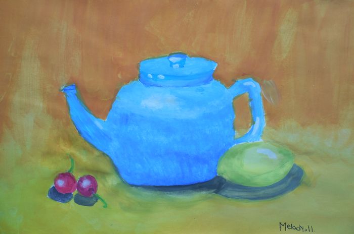 Art Studio PALETTE. Melody Wu Picture.  Tempera Still Life Still Life 