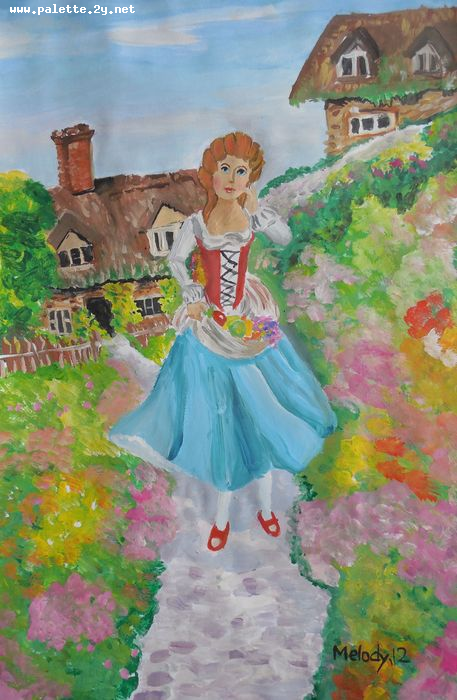 Art Studio PALETTE. Melody Wu Picture.  Tempera People Activities 