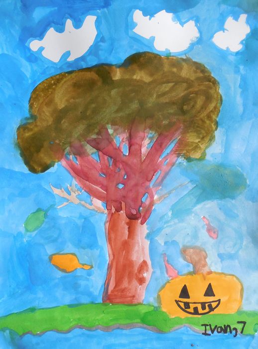 Art Studio PALETTE. Ivan Wu Picture.  Watercolour Holidays Halloween 