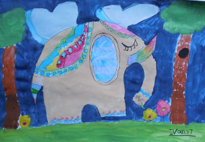 Art Studio PALETTE. Ivan Wu Picture.  Mixed Media Animals Mix 