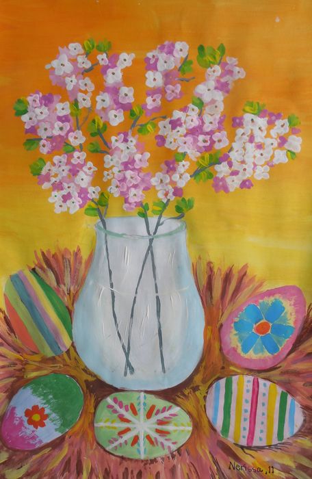 Art Studio PALETTE. Nerissa Wang Picture.  Tempera Holidays Easter 